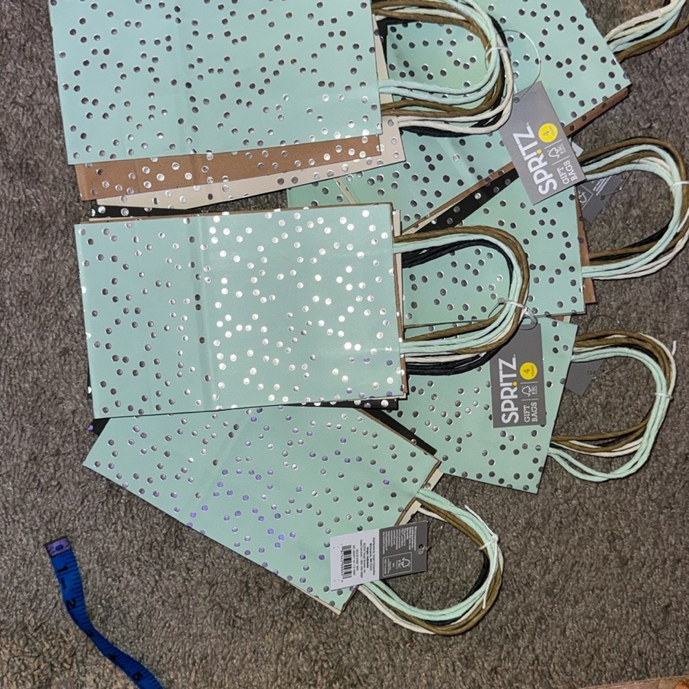 Spritz Light Green Bags with Silver Accents